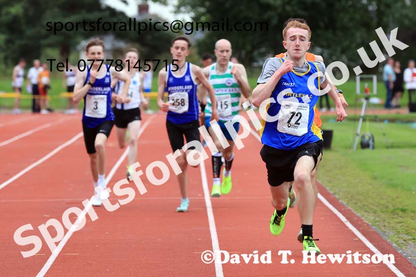 The 1500 metres, Wednesday, july 24th, 2024 NEGP 5, Monkton Stadium.  Photo: David T. Hewitson/Sports for All Pics